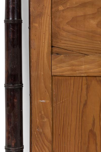 French Victorian Faux Bamboo Wooden Twin Bed