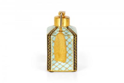 French Victorian Floral Porcelain Perfume Atomizer