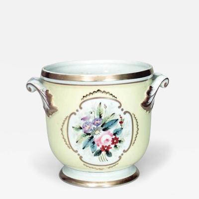 French Victorian Floral Porcelain Pot