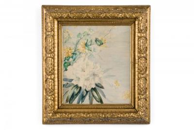 French Victorian Floral Still Life Watercolor