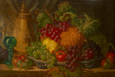 French Victorian Fruit Platter Still Life