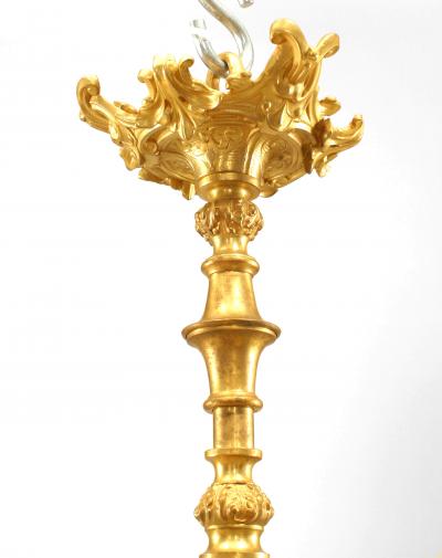 French Victorian Gilt Bronze Chandelier