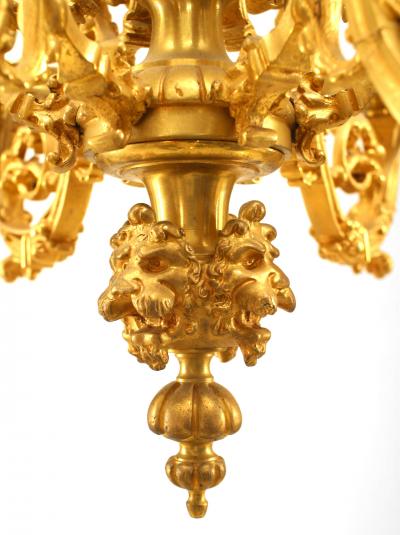French Victorian Gilt Bronze Chandelier