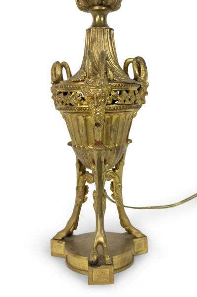 French Victorian Gilt Bronze Satyr Table Lamp