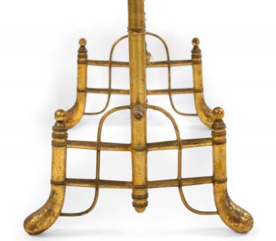 French Victorian Gilt Faux Bamboo Fire Screen