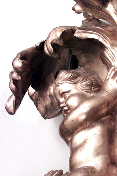 French Victorian Gilt Monumental Wall Mirror