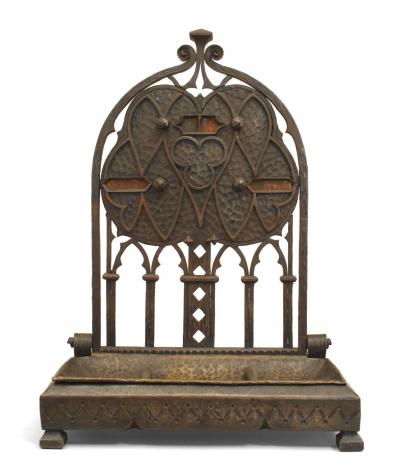 French Victorian Gothic Style Iron Letter Holder