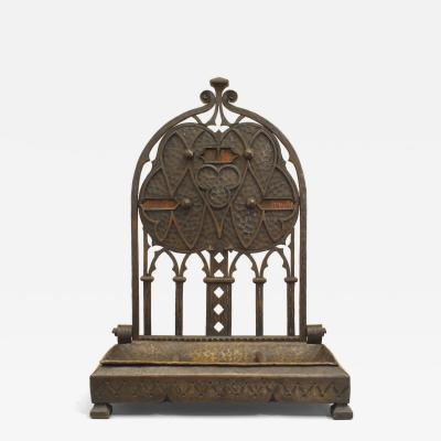 French Victorian Gothic Style Iron Letter Holder