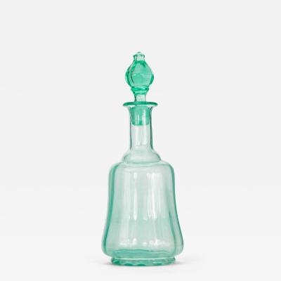 French Victorian Green Glass Decanter