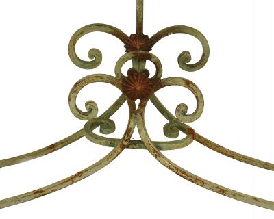 French Victorian Iron and Marble Console Table