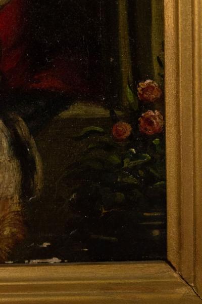 French Victorian Lady by a Window Portrait