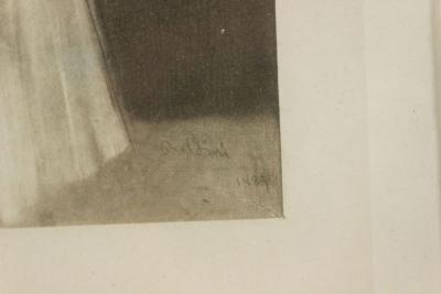 French Victorian Lady in White Portrait