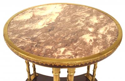 French Victorian Mahogany and Bronze End Table