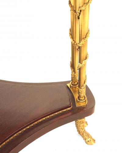 French Victorian Mahogany and Bronze End Table