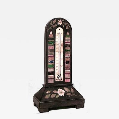 French Victorian Marble Thermometer