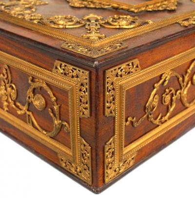 French Victorian Metal Jewelry Box