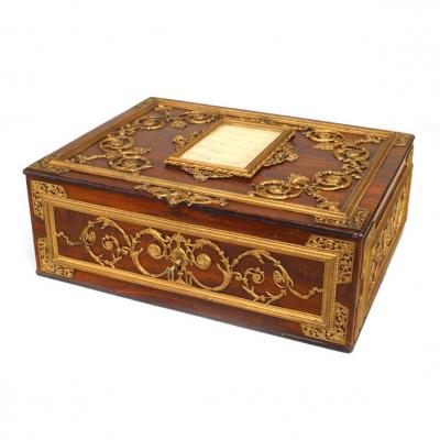 French Victorian Metal Jewelry Box