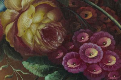 French Victorian Oil On Canvas Painting Titled Still Life 1 