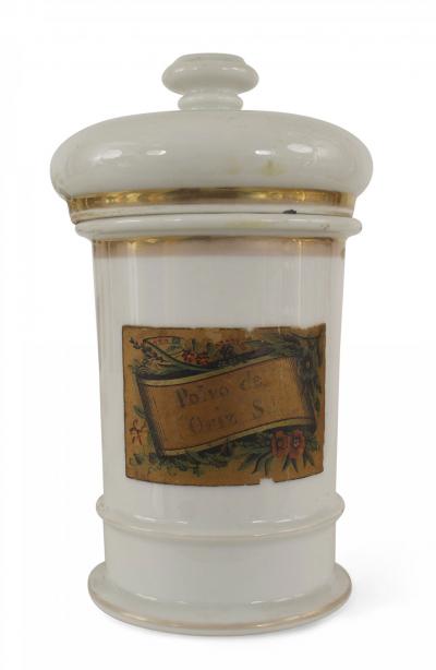 French Victorian Porcelain Apothecary Jars
