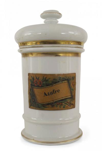 French Victorian Porcelain Apothecary Jars