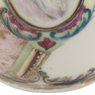 French Victorian Porcelain Ginger Jar with Portrait