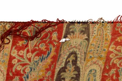 French Victorian Red and Multi Colored Table Cover