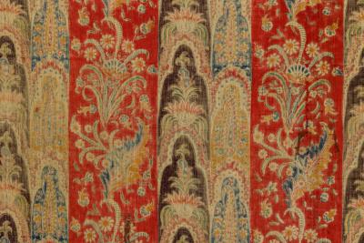 French Victorian Red and Multi Colored Table Cover