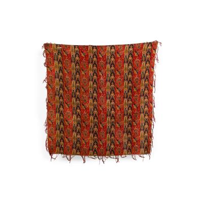 French Victorian Red and Multi Colored Table Cover