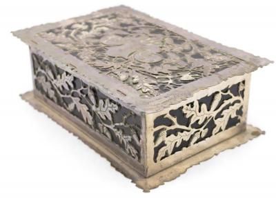 French Victorian Silver Filigree Box