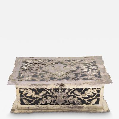 French Victorian Silver Filigree Box