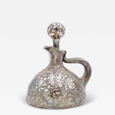 French Victorian Silver Scroll Decanter