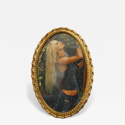French Victorian Style Brass Oval Picture Frame