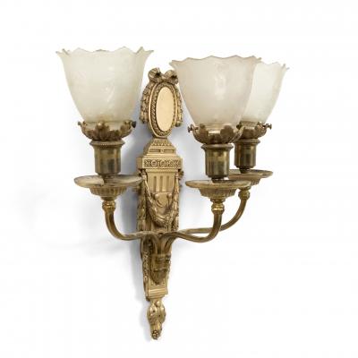 French Victorian Style Bronze Wall Sconces
