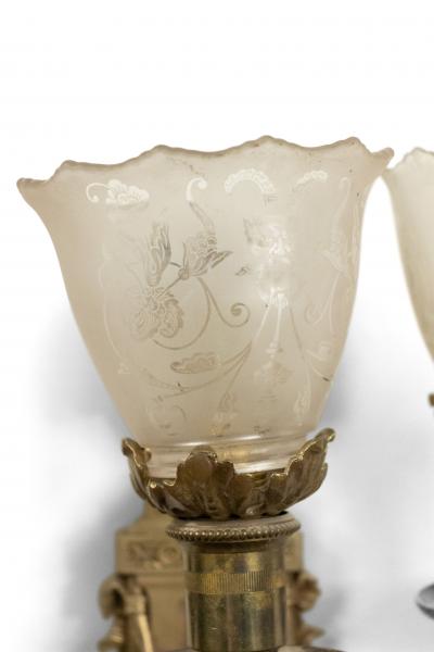 French Victorian Style Bronze Wall Sconces