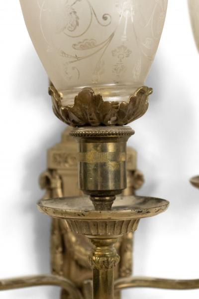 French Victorian Style Bronze Wall Sconces