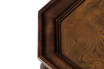 French Victorian Style Carved Rectangular Canted Corner Console Occasional Tab