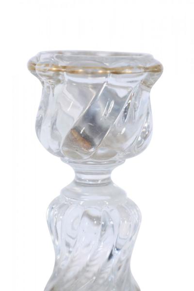 French Victorian Style Crystal Candlestick