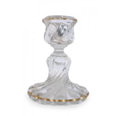French Victorian Style Crystal Candlestick