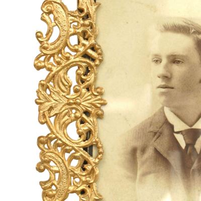 French Victorian Style Gilt Filigree Picture Frame