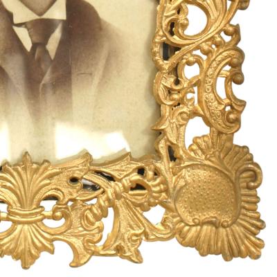 French Victorian Style Gilt Filigree Picture Frame