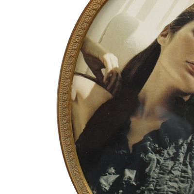 French Victorian Style Oval Gilt Brass Picture Frame