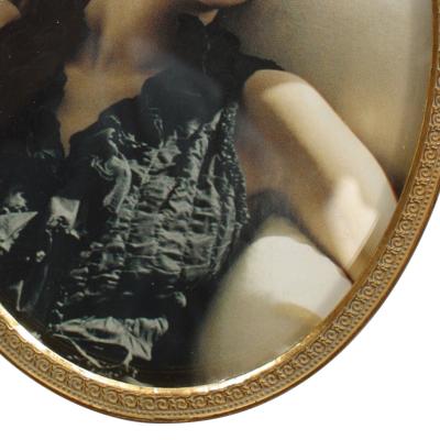 French Victorian Style Oval Gilt Brass Picture Frame
