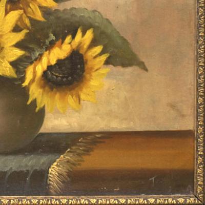French Victorian Sunflower Still Life