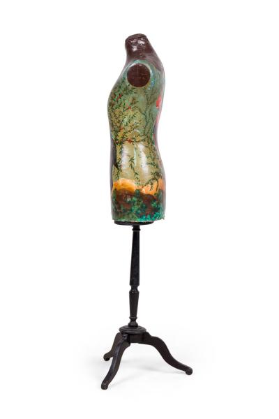 French Victorian Toucan Painted Mannequin