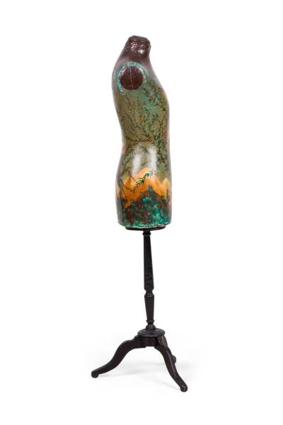 French Victorian Toucan Painted Mannequin