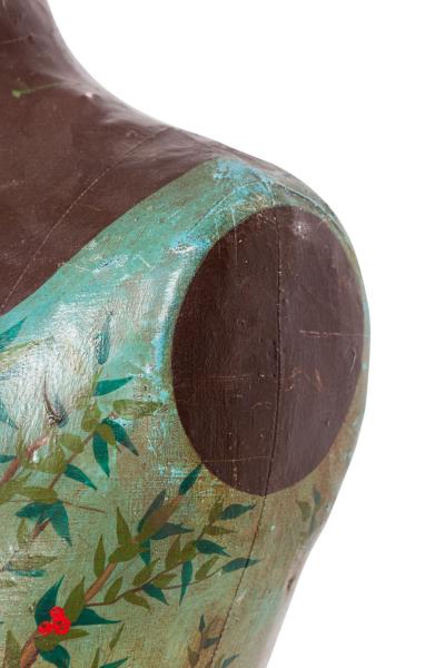 French Victorian Toucan Painted Mannequin