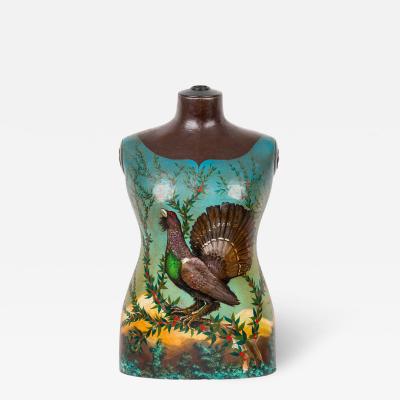 French Victorian Turkey and Crow Mannequin