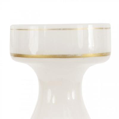 French Victorian White Opaline Candle Holder
