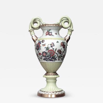 French Victorian White and Yellow Porcelain Vase