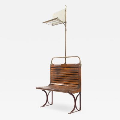 French Victorian Wooden Subway Bench